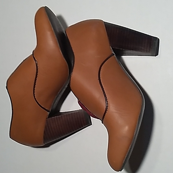 Womens Anthropologie Faryl Robin Bootie Ankle Boot 7.5 Tan/Brown - Picture 4 of 9